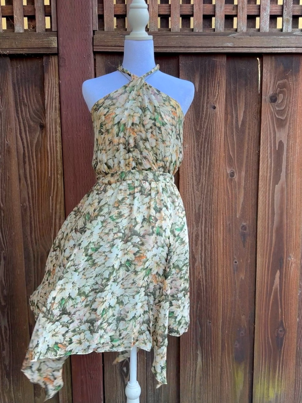 SUMMER’S END SALE🌟 Leifsdottir Anthropologie silk halter ✨ floral meadow ✨ boho